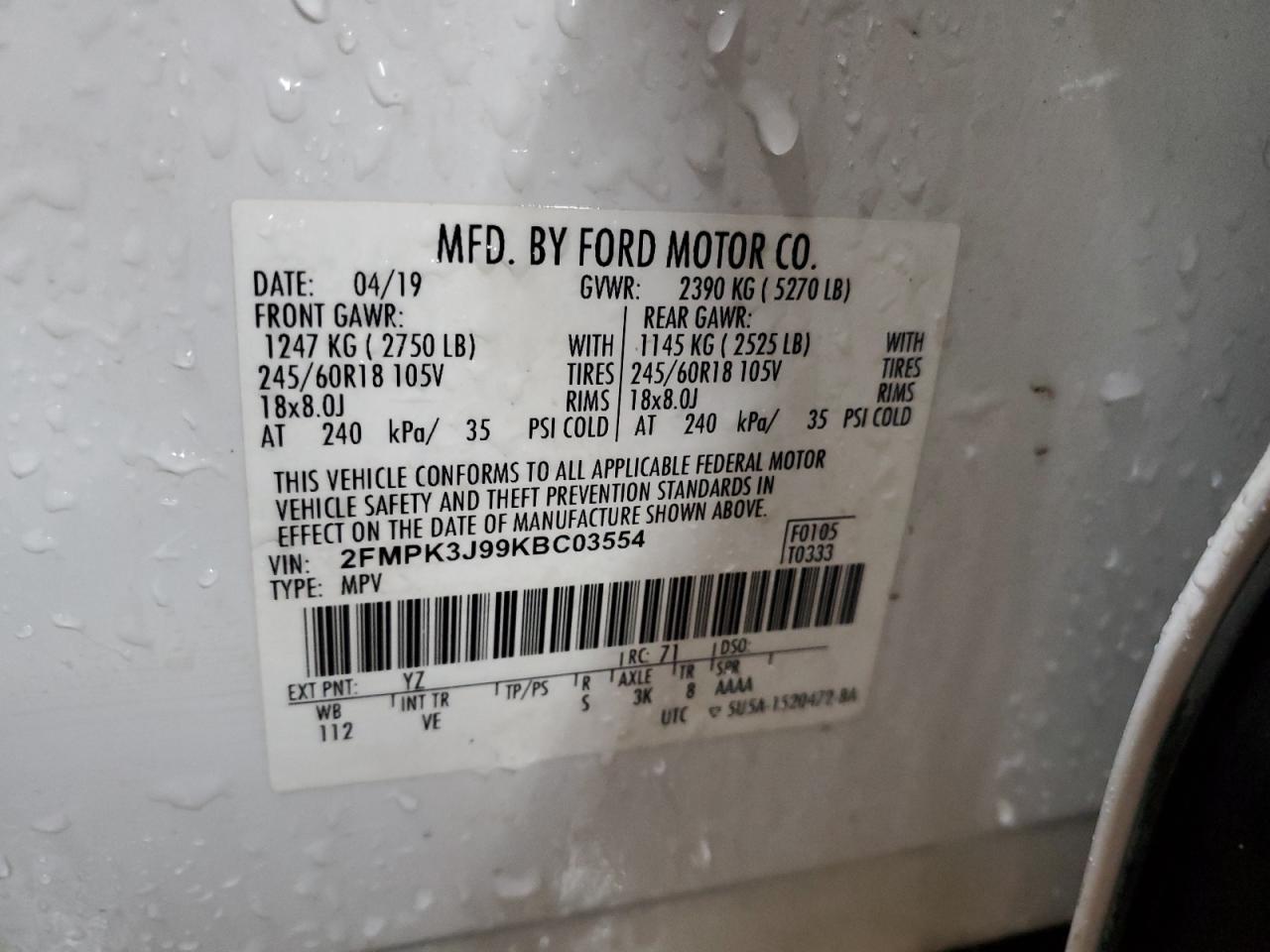 2019 Ford Edge sel