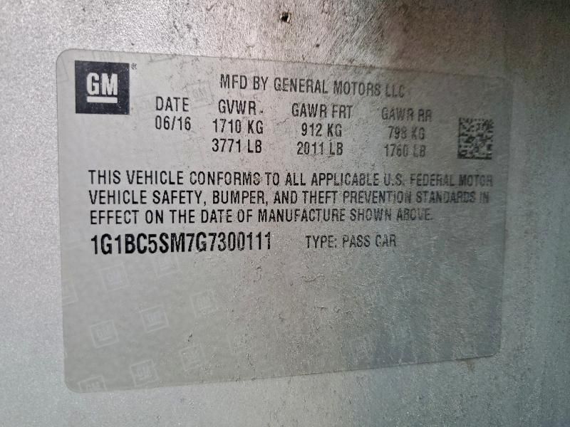 2016 Chevrolet Cruze ls