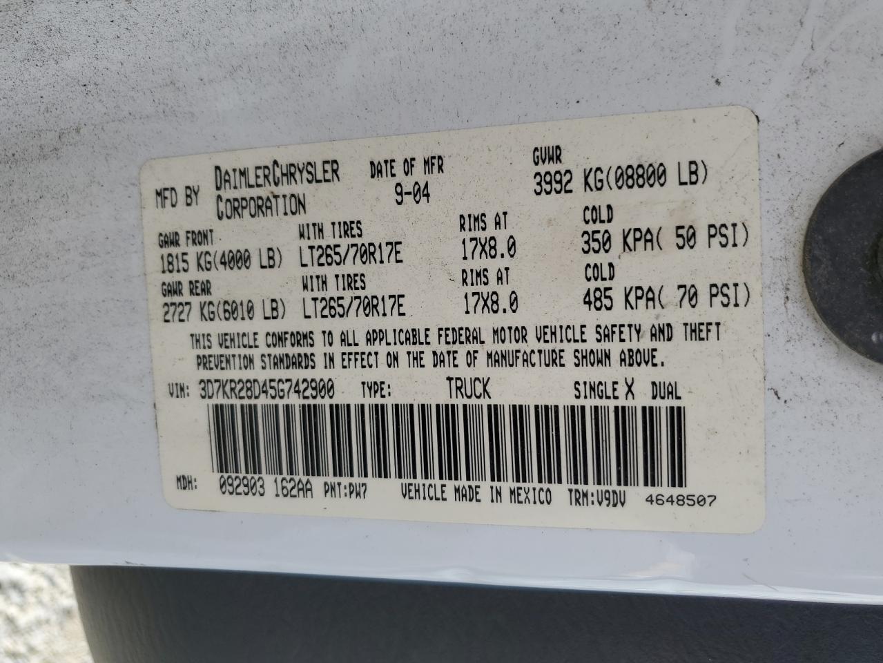 2005 Dodge Ram 2500 st