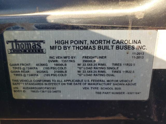 2015 Freigliner 2015 Freightliner B2 Bus Chassis School Bus