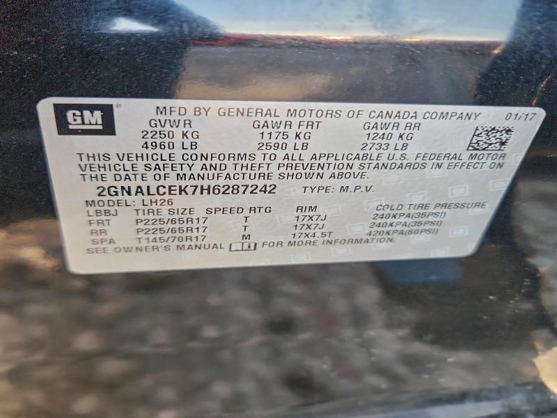 2017 Chevrolet Equinox lt