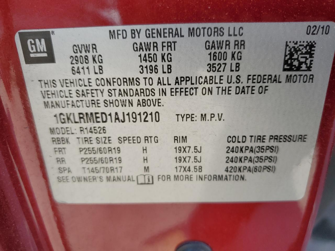 2010 GMC Acadia Slt-1