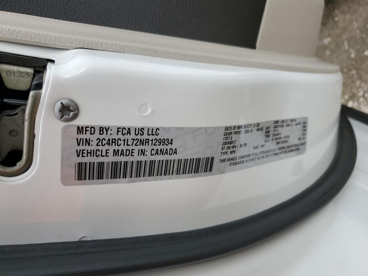 2022 Chrysler Pacifica Hybrid Touring l