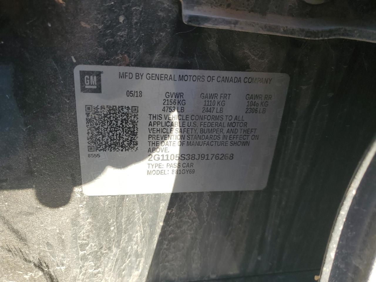 2018 Chevrolet Impala lt