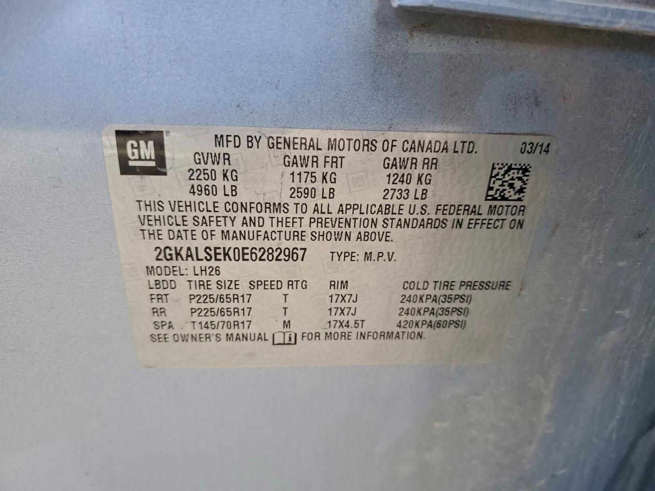 2014 GMC Terrain slt