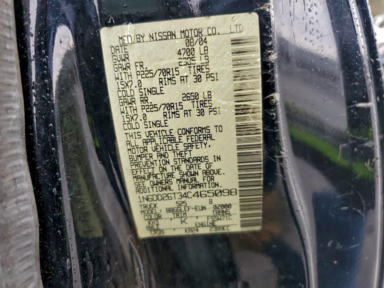 2004 Nissan Frontier Standard