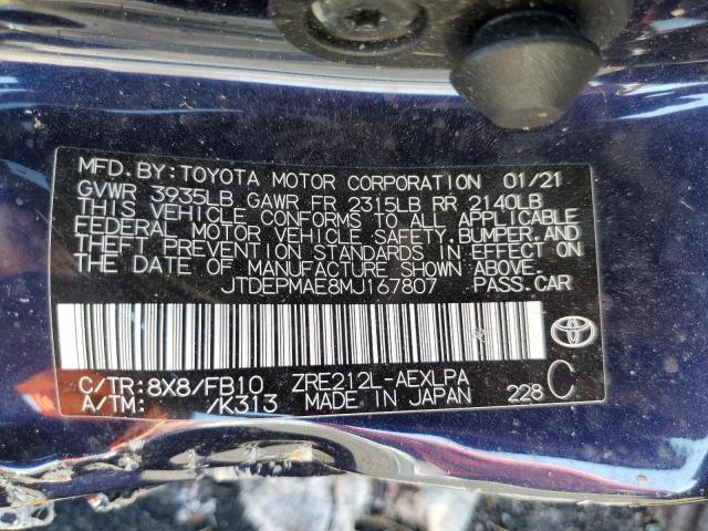 2021 Toyota Corolla le
