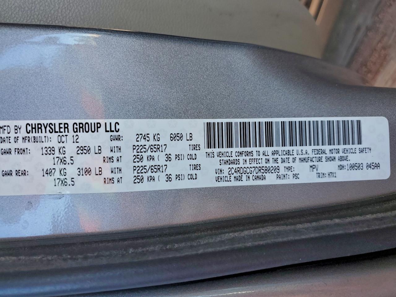 2013 Dodge Grand Caravan sxt