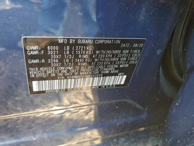 2021 Subaru Ascent Touring