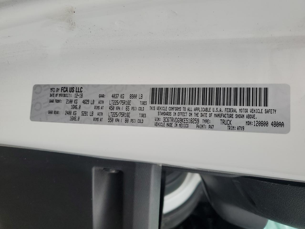 2019 Dodge RAM Promaster 2500 Delivery Van