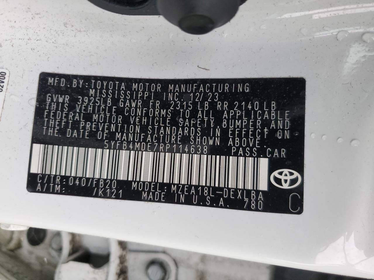 2024 Toyota Corolla le