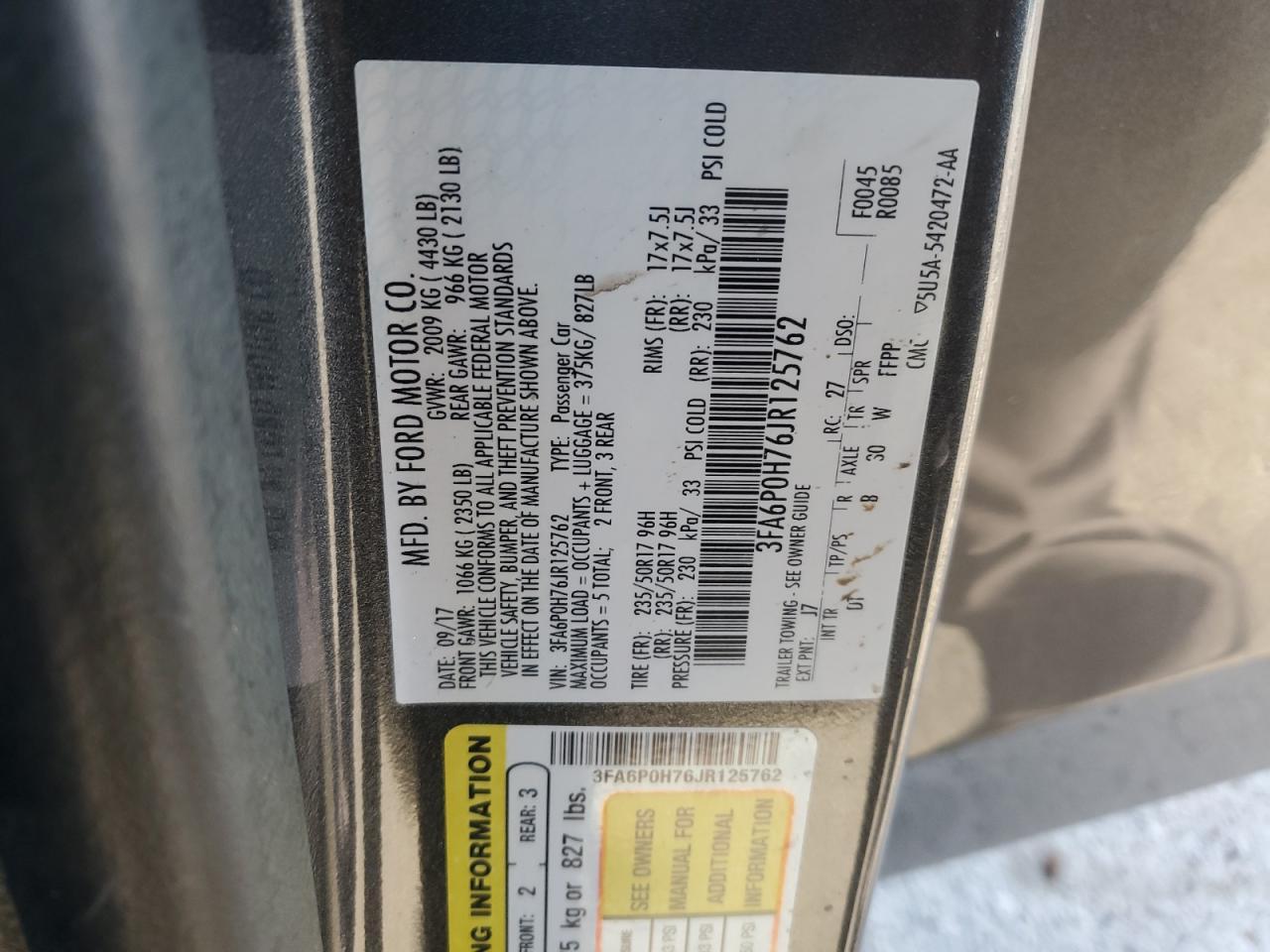 2018 Ford Fusion se