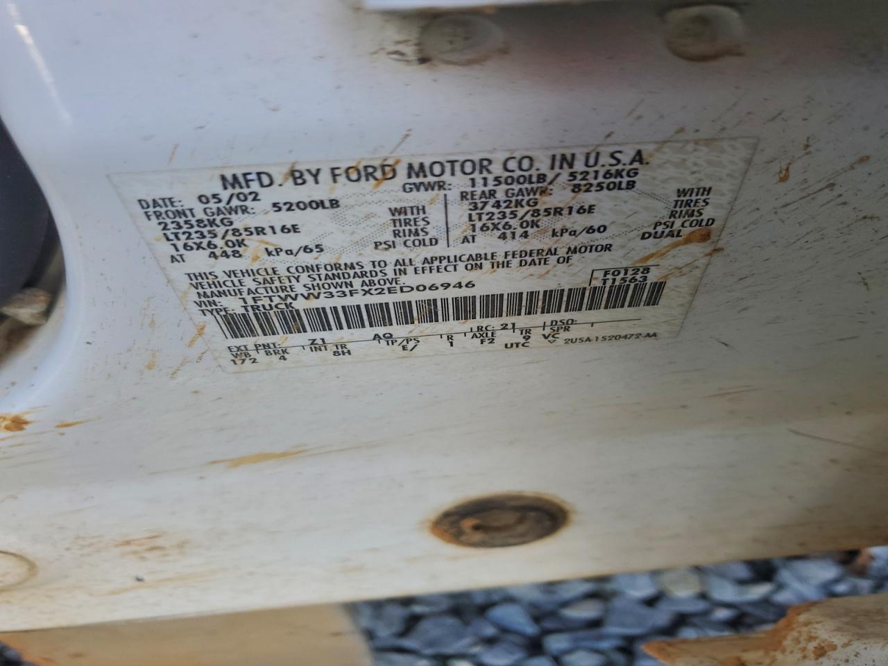 2002 Ford Super Duty F-350 W/D