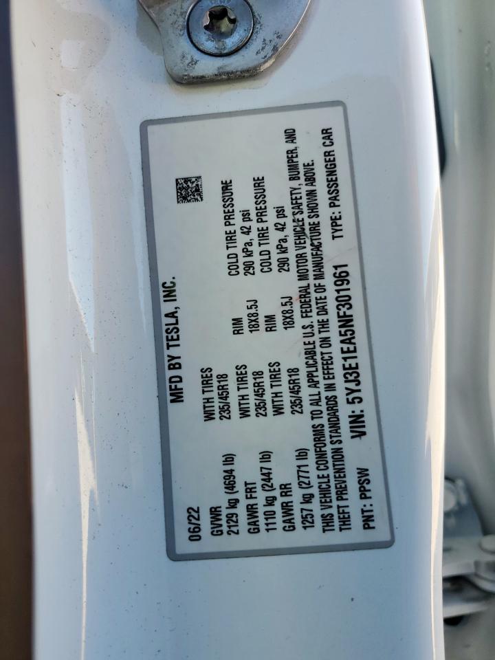 2022 Tesla Model 3