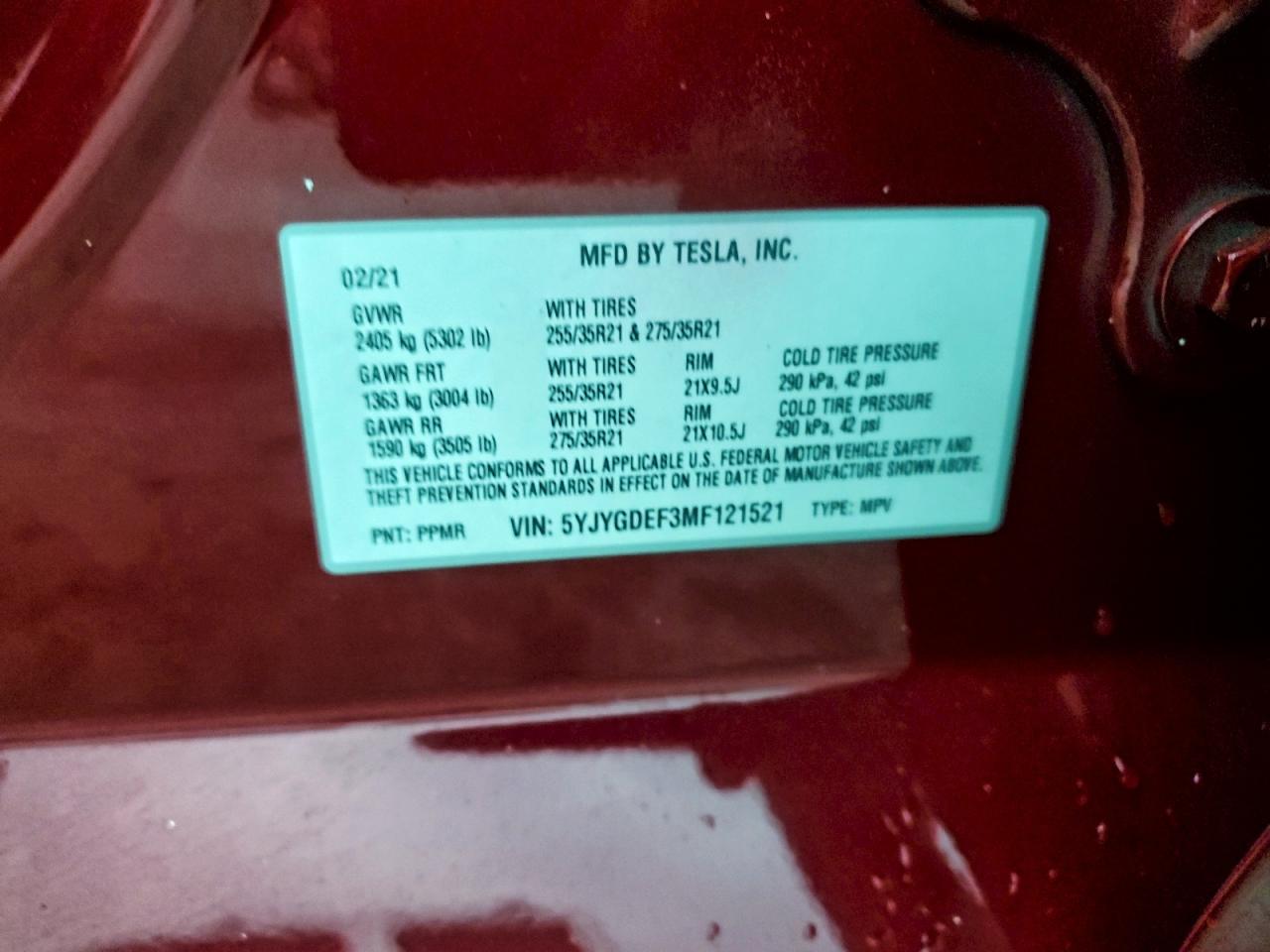 2021 Tesla Model y