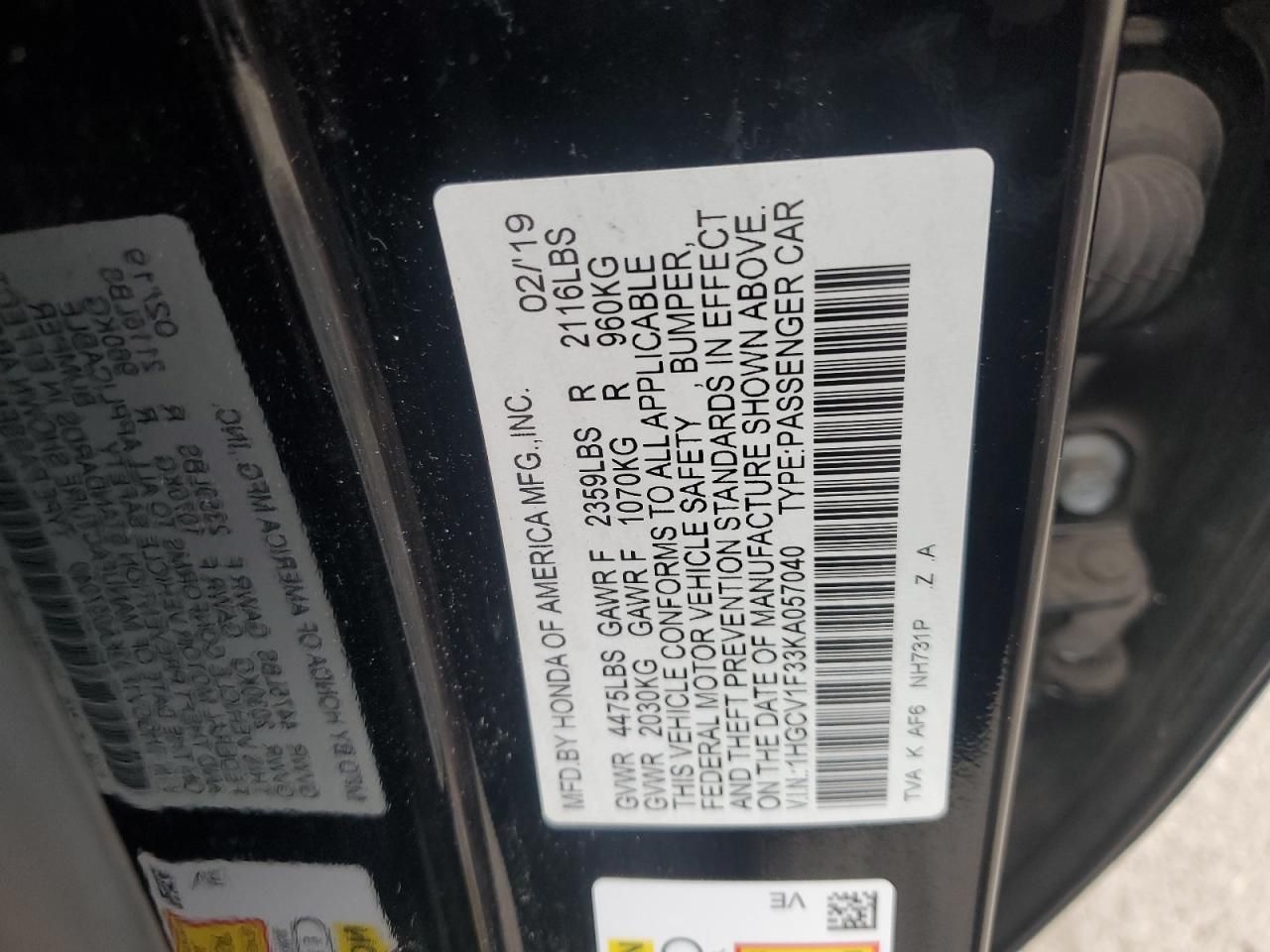 2019 Honda Accord Sport