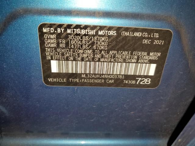 2022 Mitsubishi Mirage es