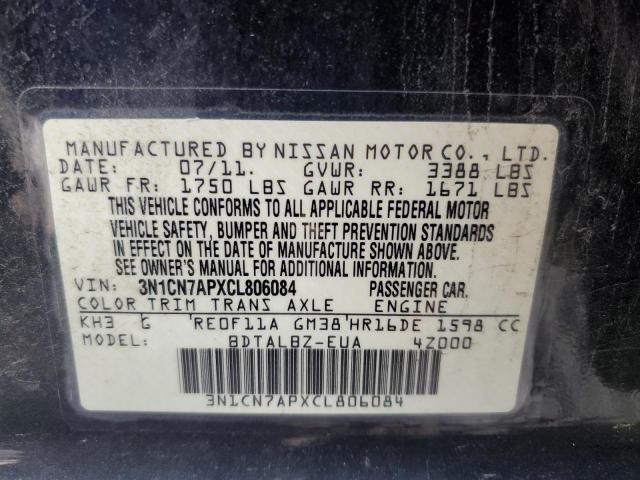 2012 Niss Versa 1.6 s