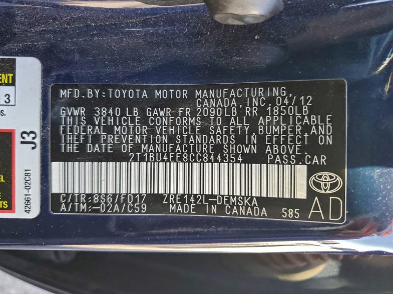 2012 Toyota Corolla Base