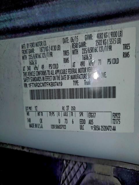 2015 Ford Transit 250 Delivery Van