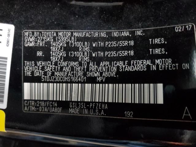 2017 Toyota Sienna le