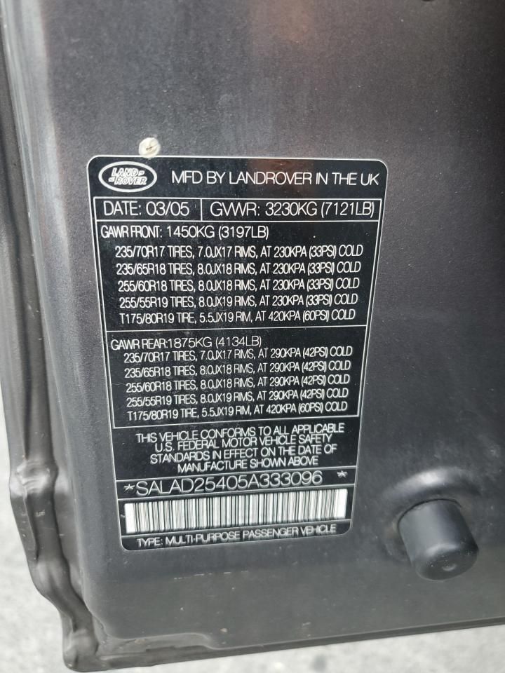 2005 Land Rover LR3 se