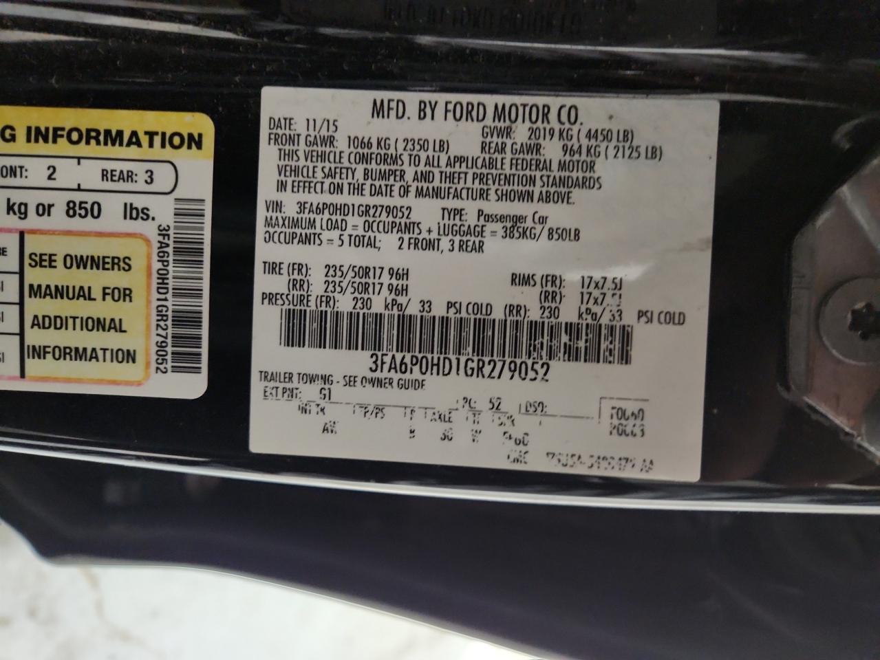2016 Ford Fusion se