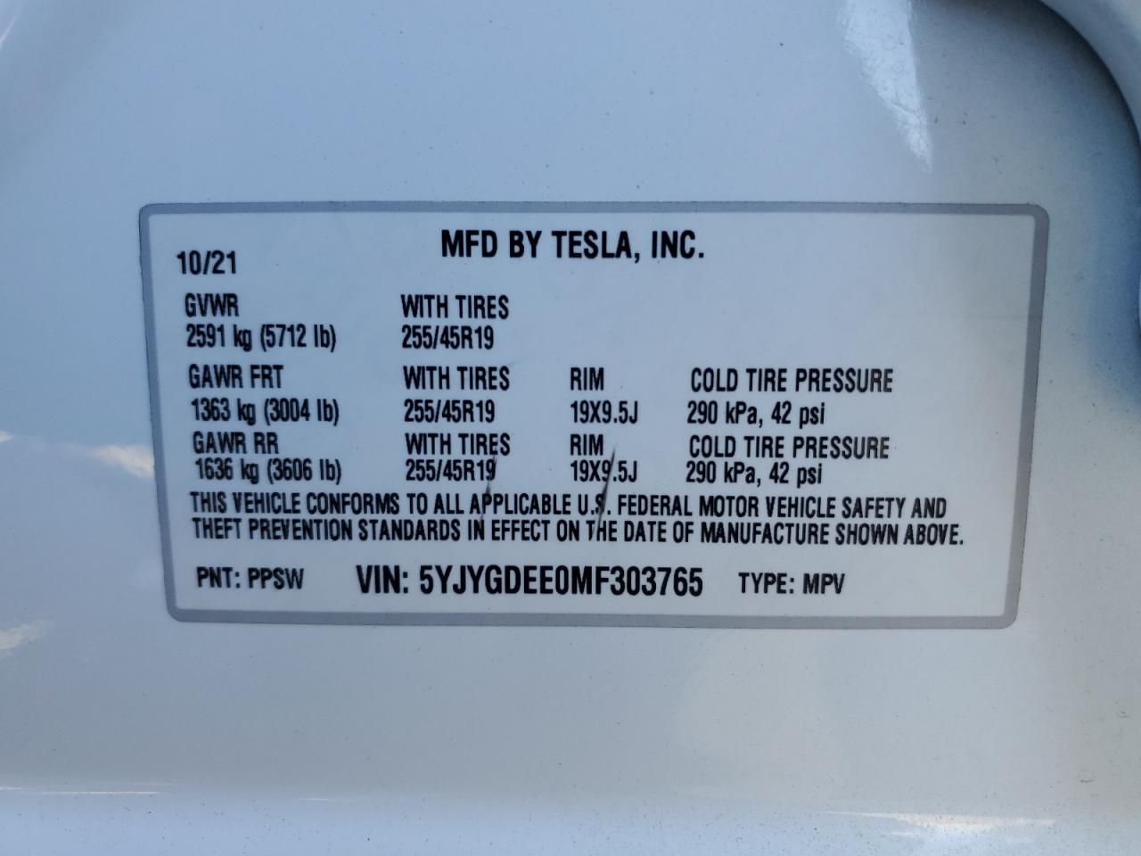 2021 Tesla Model y