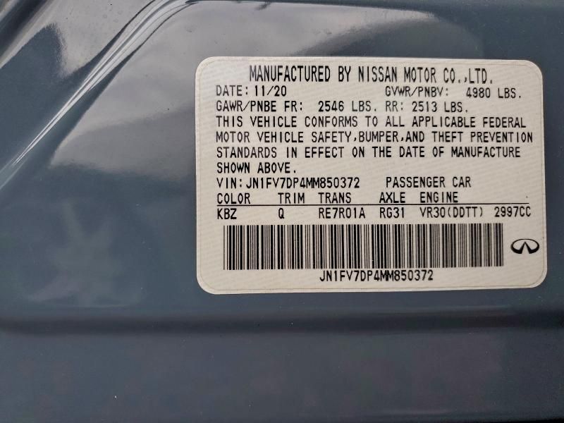 2021 Infiniti Q50 red Sport 400