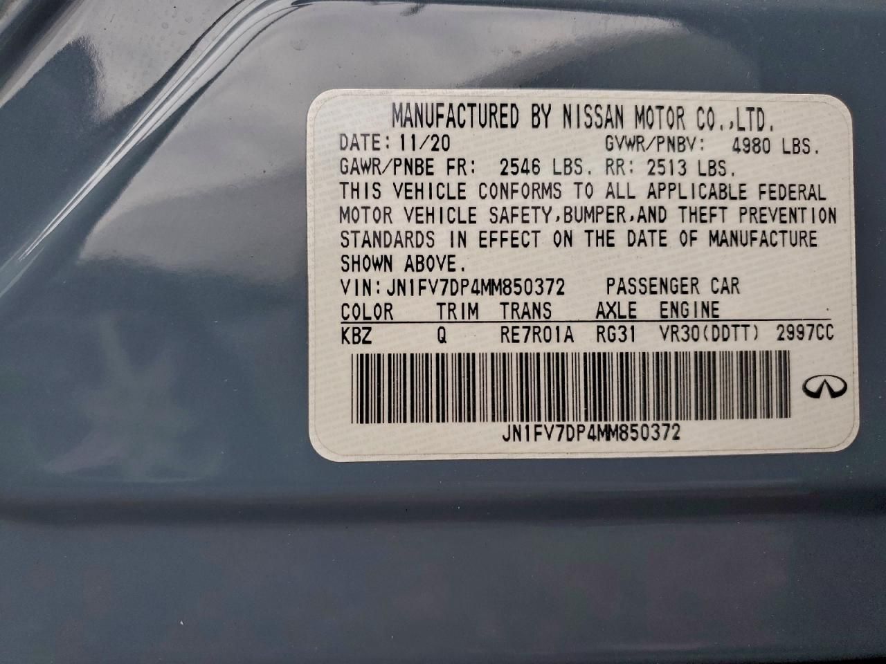 2021 Infiniti Q50 red Sport 400