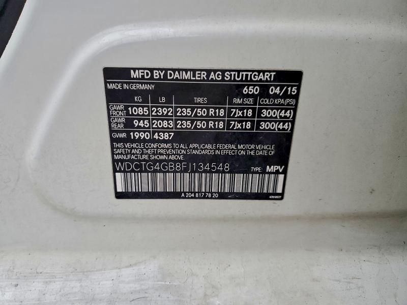 2015 Mercedes-Benz Gla 250 4matic