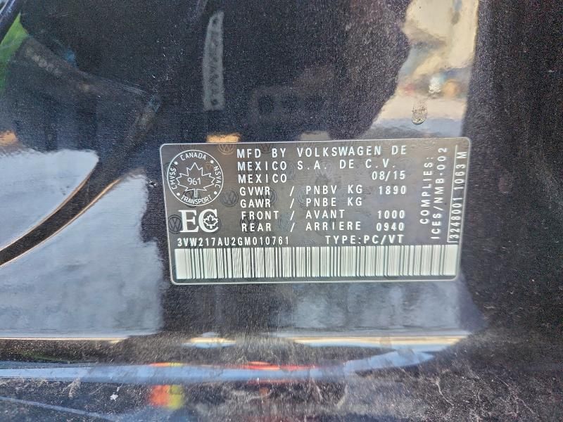 2016 Volkswagen Golf S/se