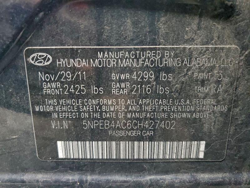 2012 Hyundai Sonata gls