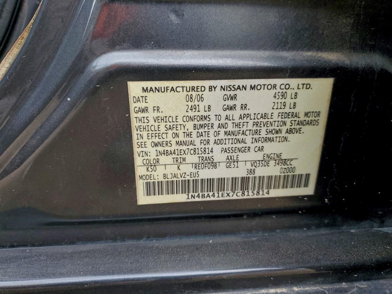 2007 Nissan Maxima se