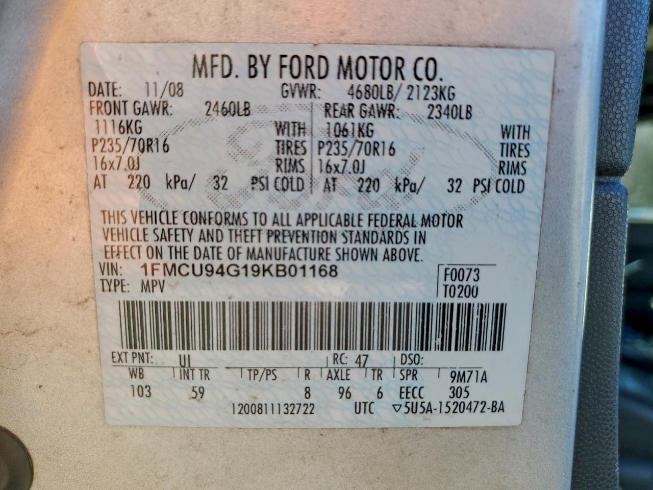 2009 Ford Escape Limited