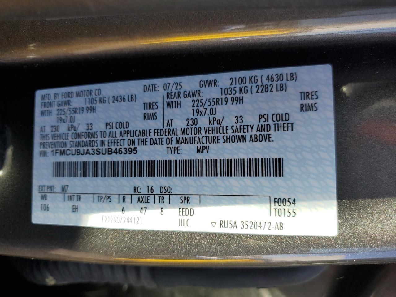 2025 Ford Escape Platinum