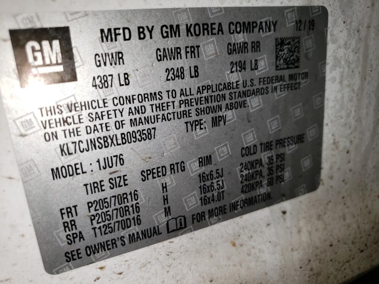 2020 Chevrolet Trax ls