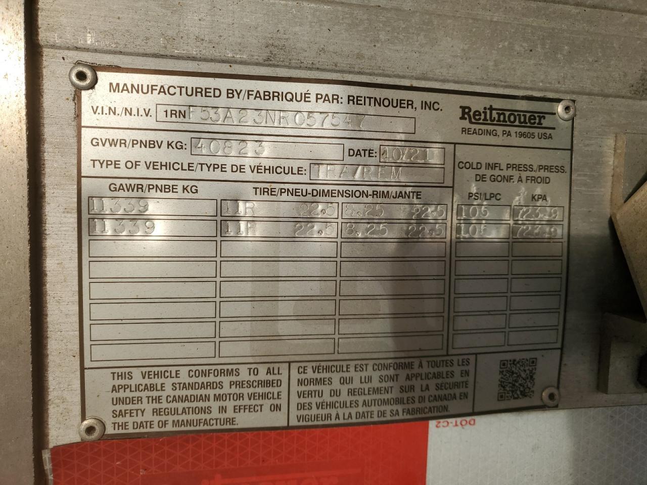 2022 Reitnouer Side Curtain Trailer