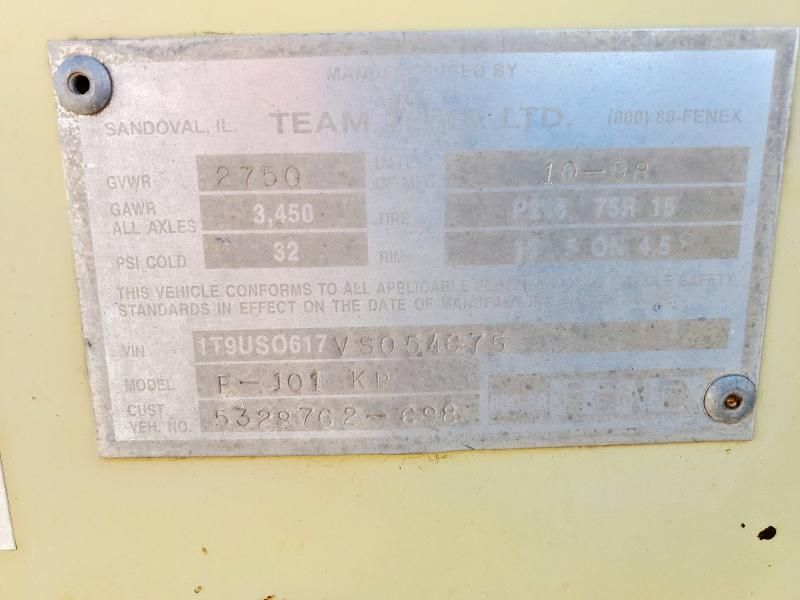 1998 Team Fenex Manhole Support Trailer