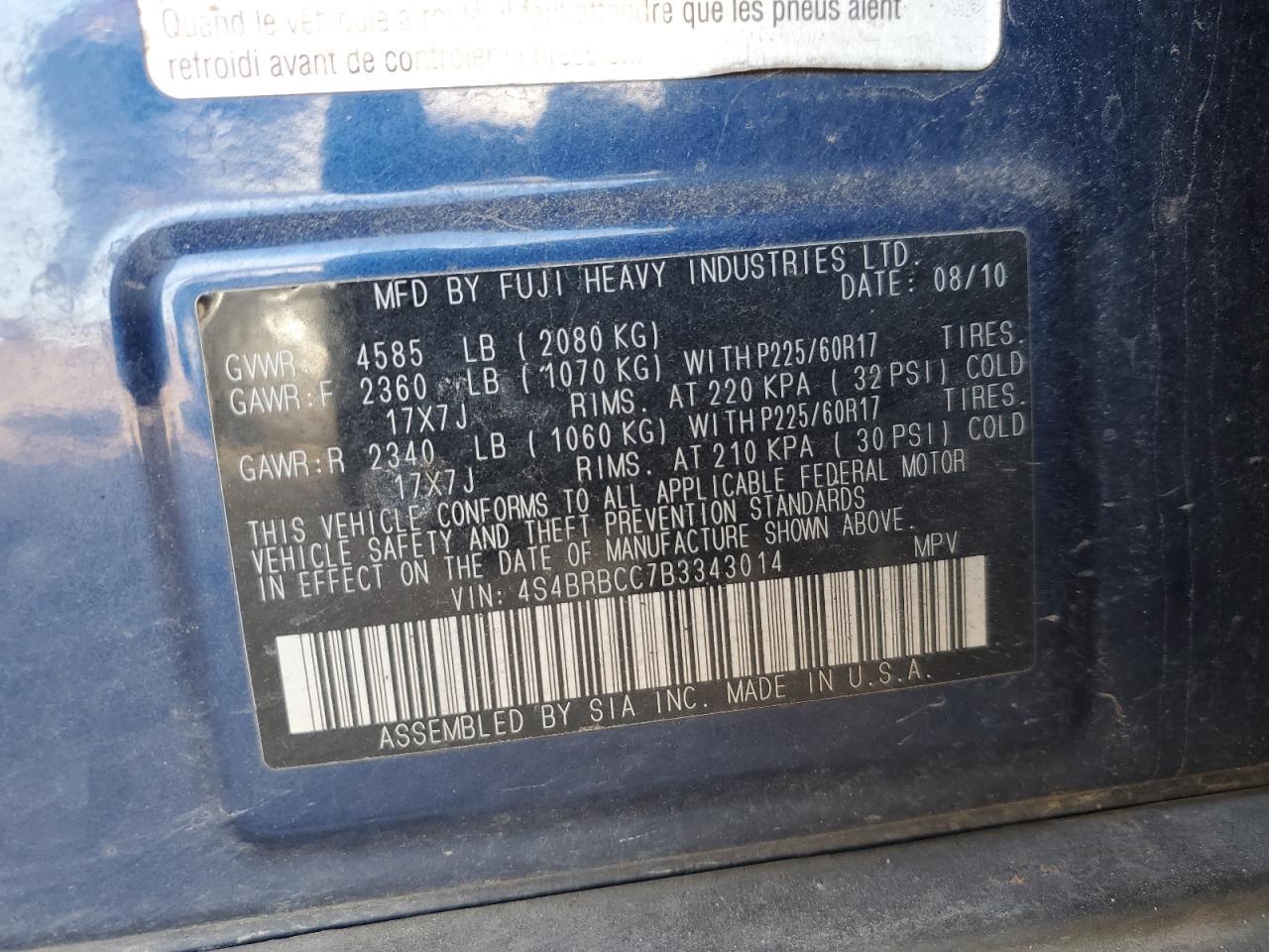 2011 Subaru Outback 2.5i Premium
