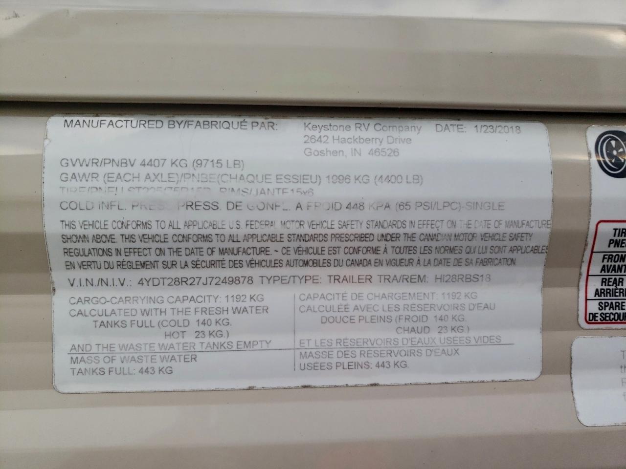 2018 Keystone Hideout Camper