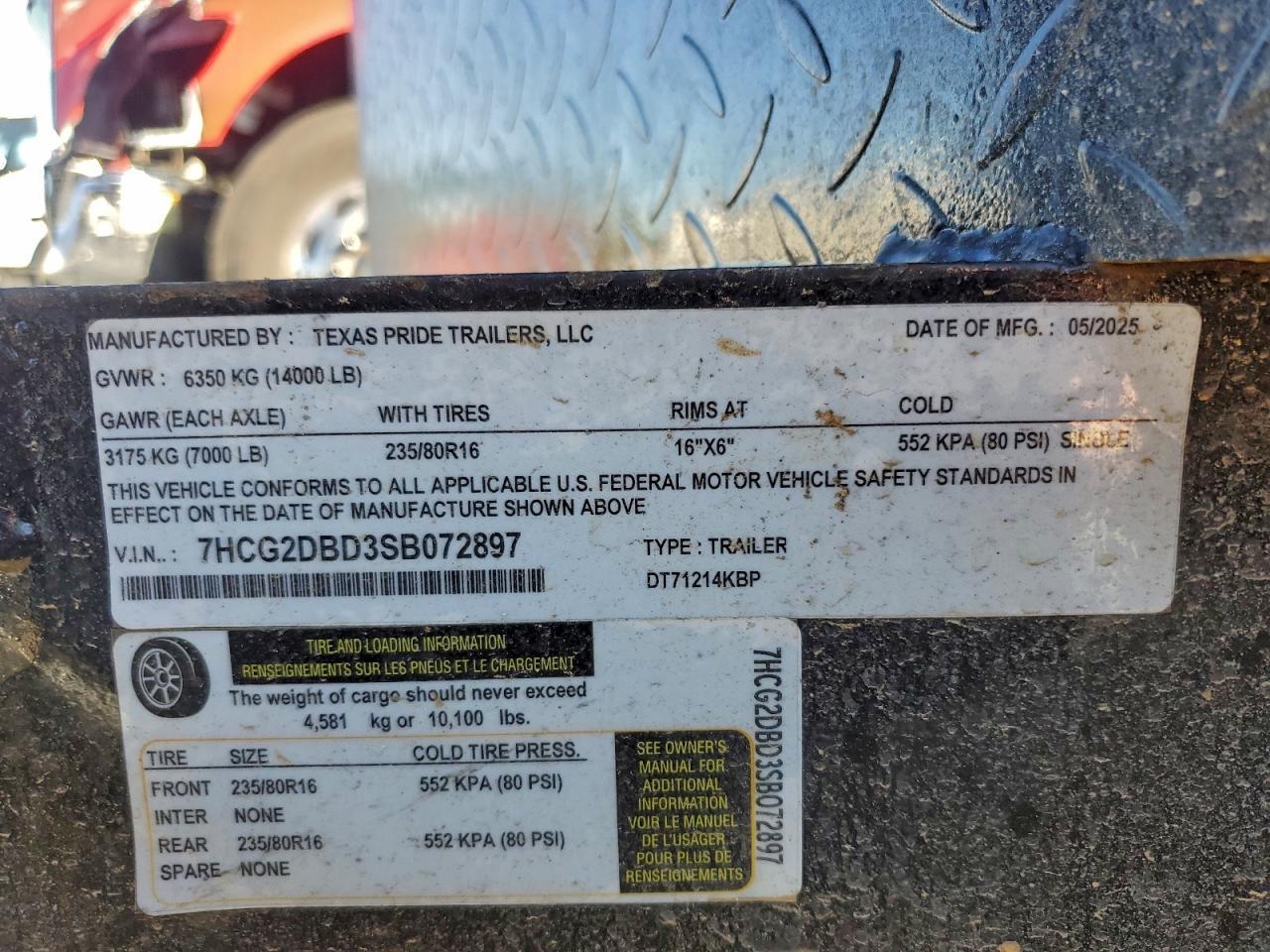 2025 Txpd 2025 Teax Unknown-Dump Trailer