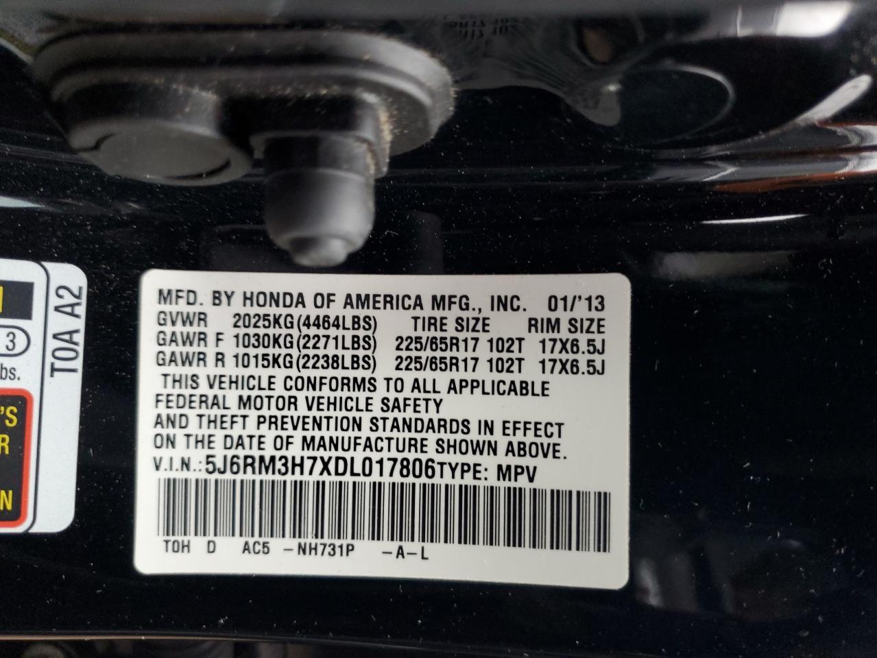 2013 Honda Cr-v exl