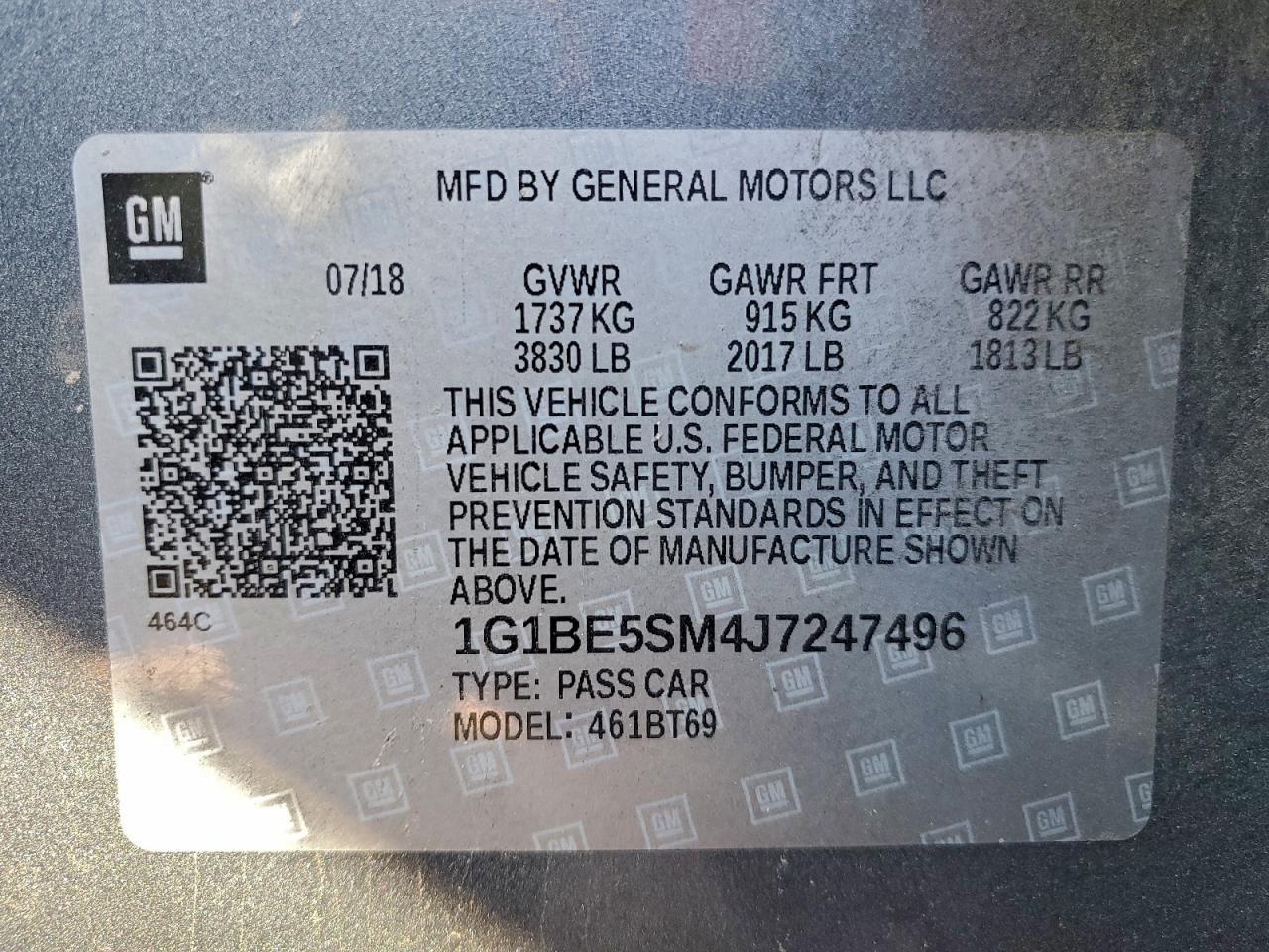 2018 Chevrolet Cruze lt