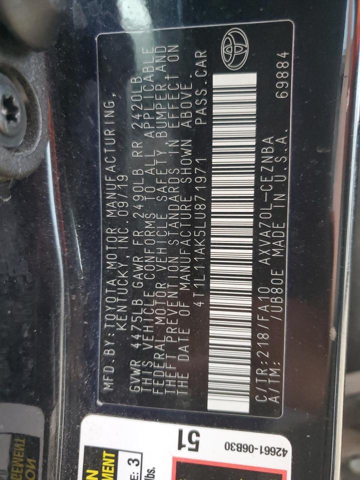 2020 Toyota Camry le