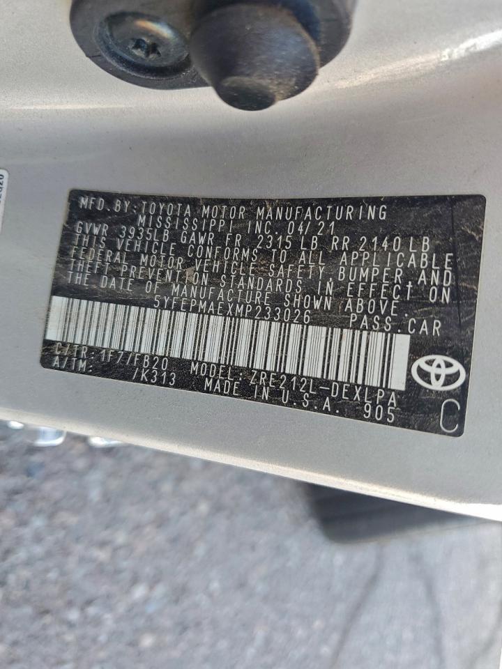 2021 Toyota Corolla le