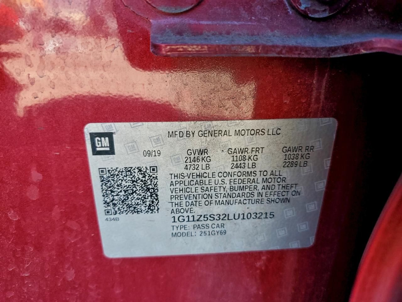 2020 Chevrolet Impala lt