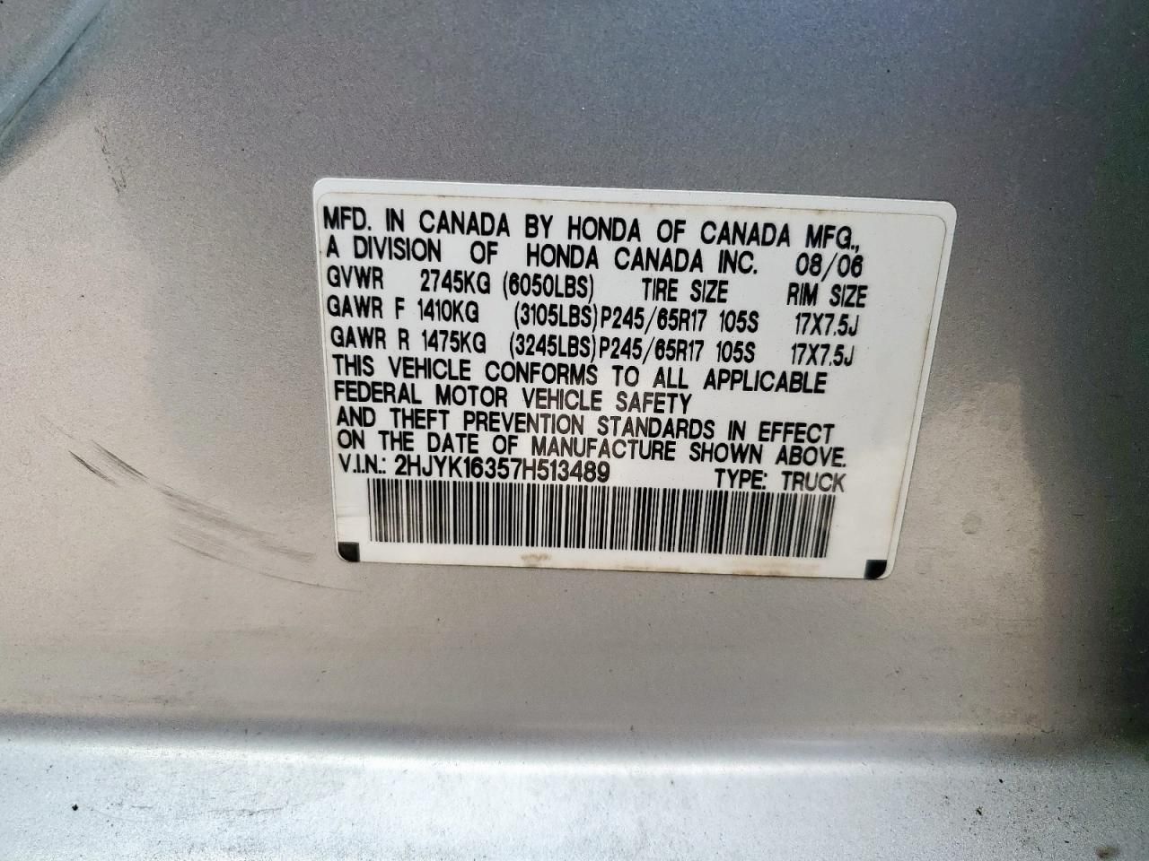 2007 Honda Ridgeline rtx