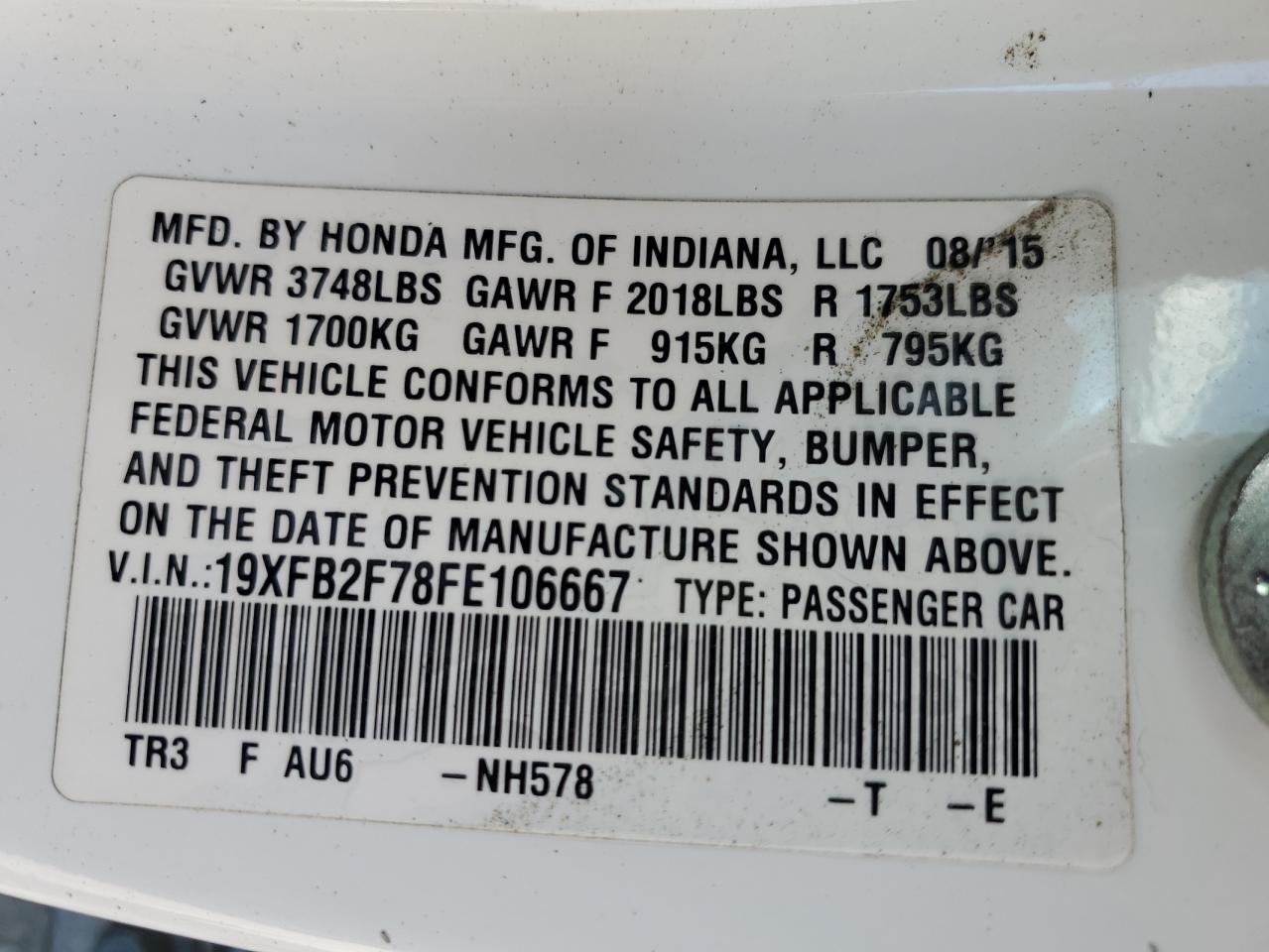 2015 Honda Civic se