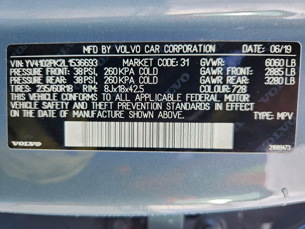 2020 Volvo Xc90 T5 Momentum